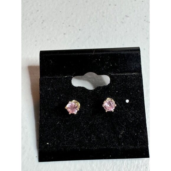 Sterling Silver Pink Cubic Zirconia Necklace & Earring Set With Adjustable Chain - Picture 4 of 7